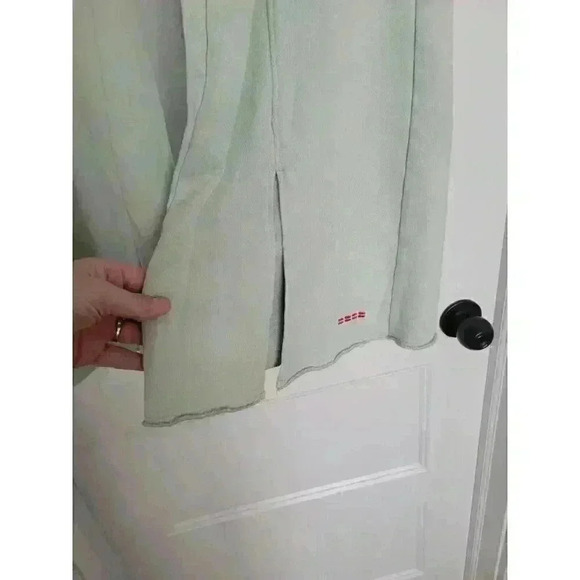 Peace Love World Womens Mint Green Slit Flared Pants Flat Front Pull-On Size M - Picture 3 of 6
